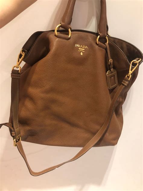 prada tote bag brown